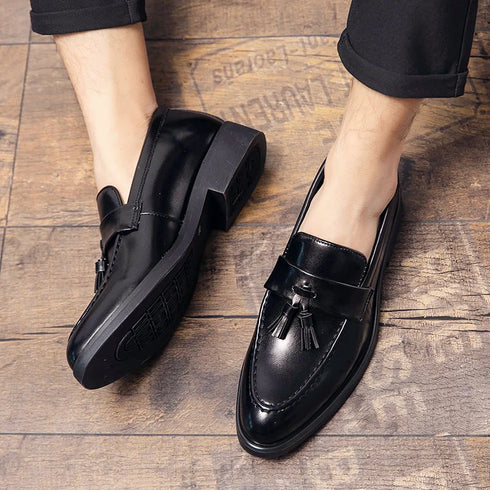 Tassel Loafer Shoes for Men Slip On Driving Moccasins Comfortable Leather Fashion Casual Footwear